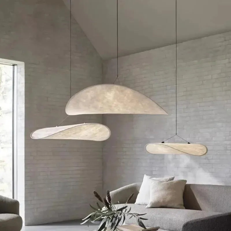 LED chandelier metal silk dining table kitchen bar pendant light remote control tri colour 60cm