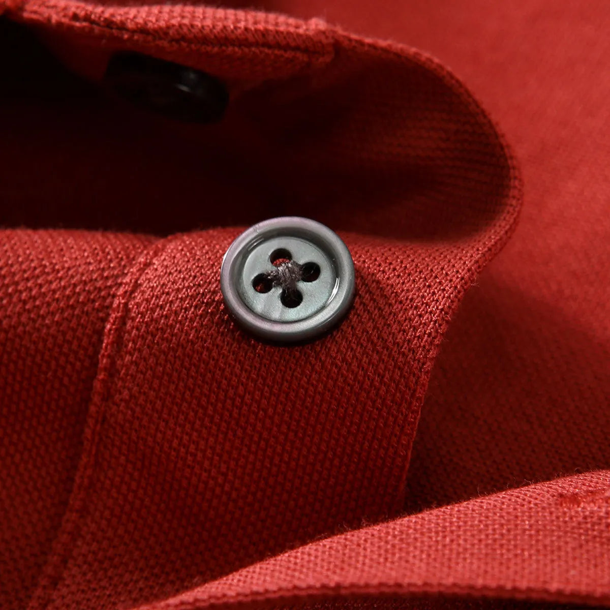 Short-sleeved lapel T-shirt in cotton silk blend fabric for business casual wear