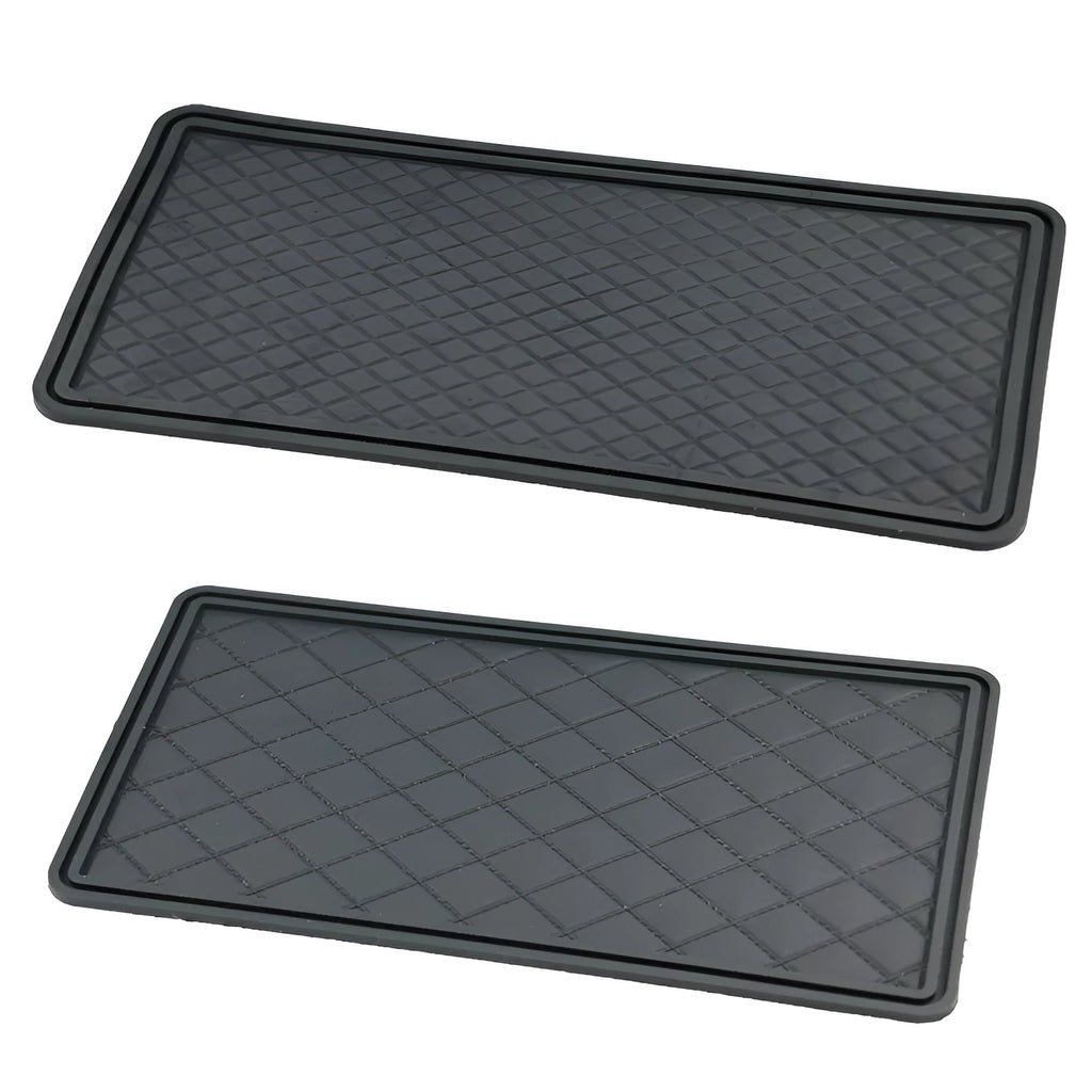 Black silicone rubber car anti-slip dashboard mat for storing small items, available in L and S sizes and 8 styles