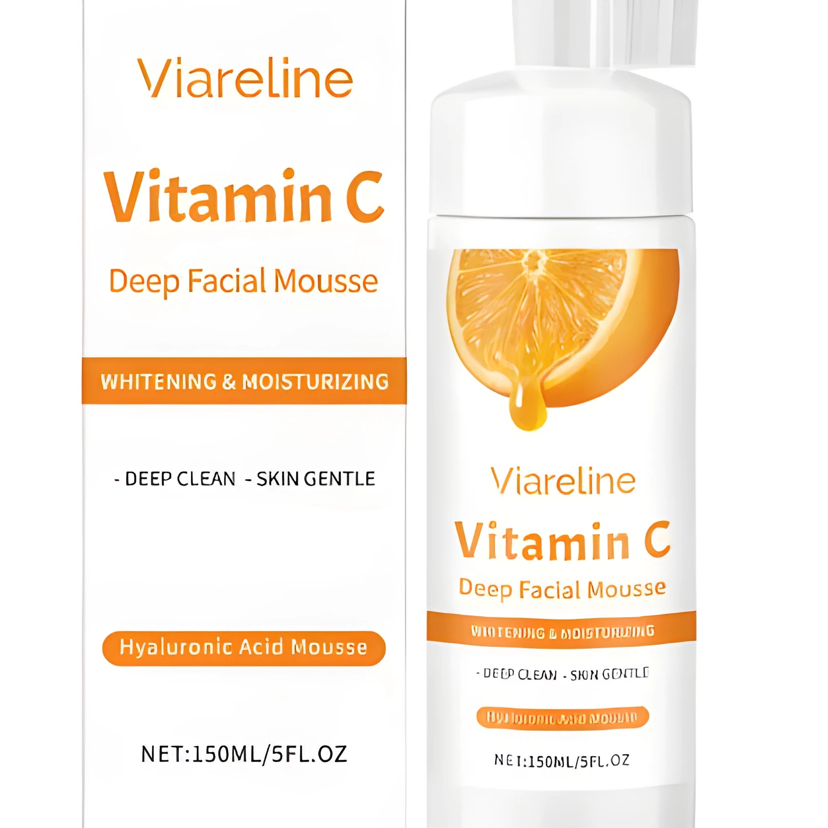 150 ml tube of Vitamin C Brightening Cleansing Mousse for the face.