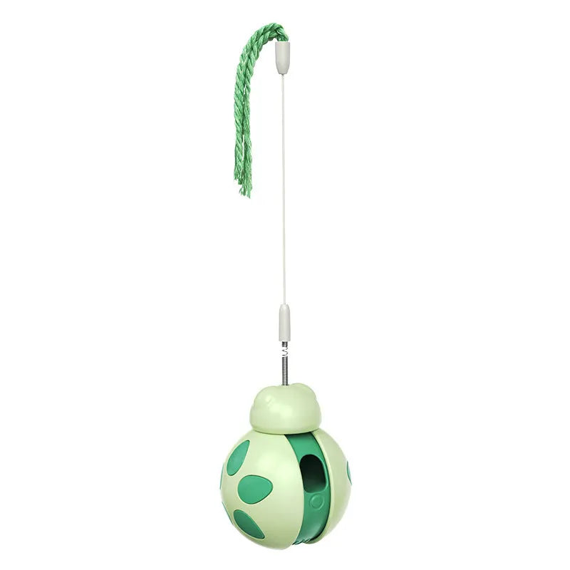 Plastic cat toy in Morandi Green or Morandi Pink for relieving stuffy and funny cat food leakage.