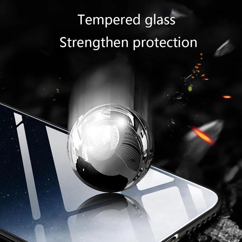 Black silicone phone case for Samsung Galaxy and iPhone smartphones showing port and camera openings
