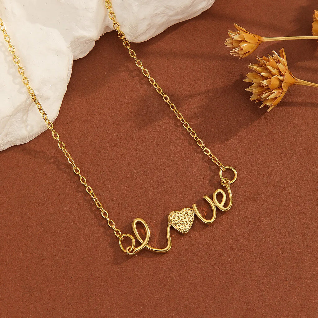 Gold plated copper infinity symbol pendant necklace with sparkling diamond inlay and gold fine chain