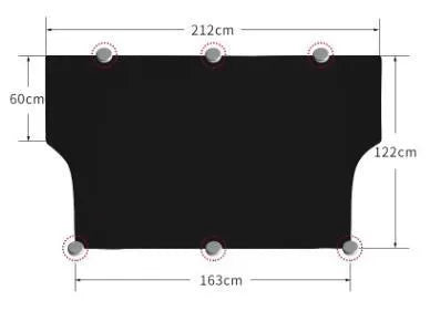Magnetic car windshield snow frost block 210x120 cm polyester silver back cover with 6 magnets