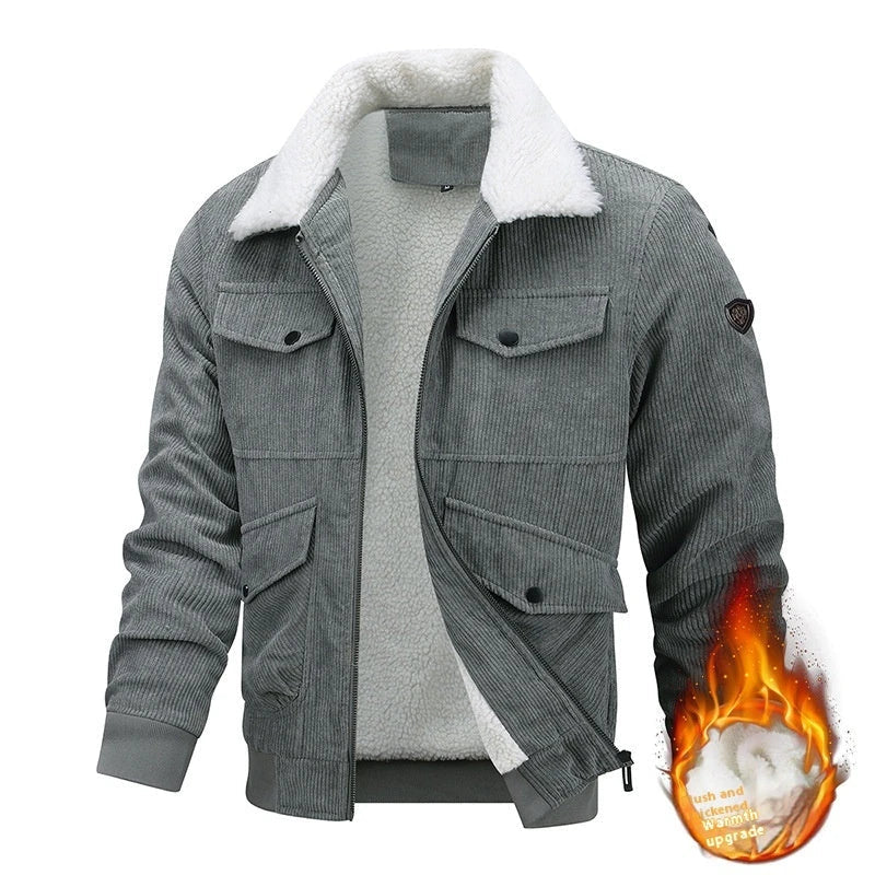 Men's warm and stylish fleece jacket with pockets, available in a variety of classic colors