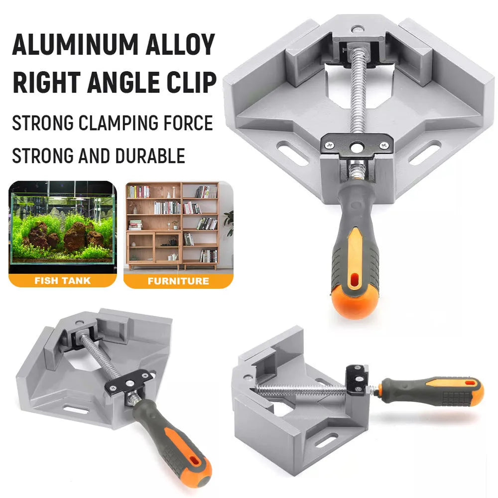 90 degree right angle clamp in aluminium alloy for woodworking corner holding, single or 2PCs option