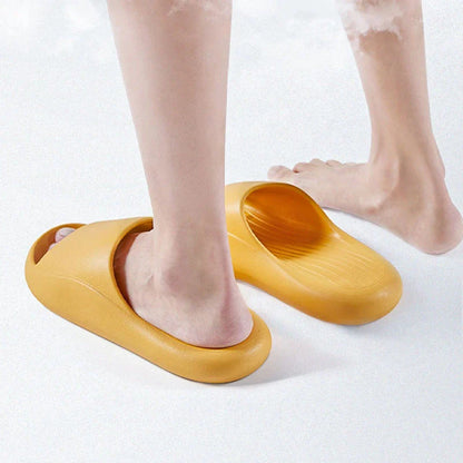 Stylish slip-on slippers in various colors, featuring anti-slip design and premium EVA material for ultimate comfort