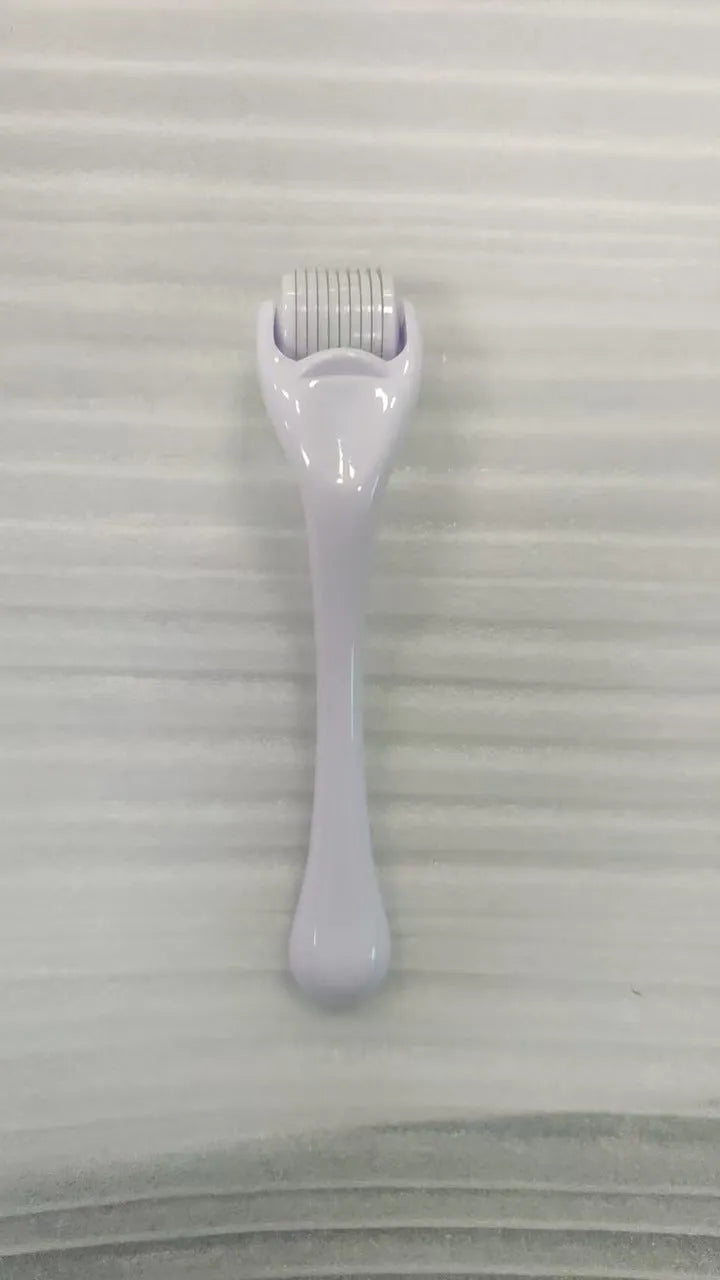 540 needle micro needle roller derma roller with black handle and purple wheel