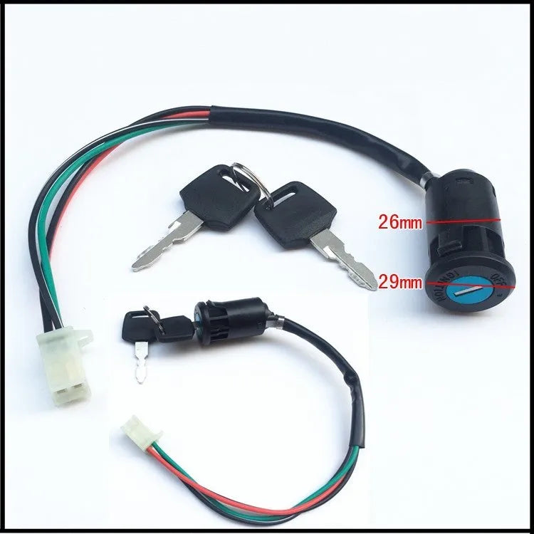 Waterproof plastic electric door lock switch for automotive electrical systems with wiring connections