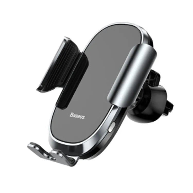 Universal car dashboard mounting bracket for smartphones in black, blue, and silvery with an adjustable arm.