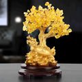 Citrine small water turtle money tree decorative ornament with Chinese style animal modelling