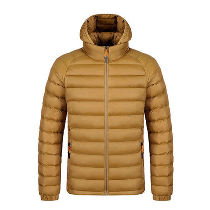 Stylish and warm hooded jacket in various colors for men's cold-weather fashion