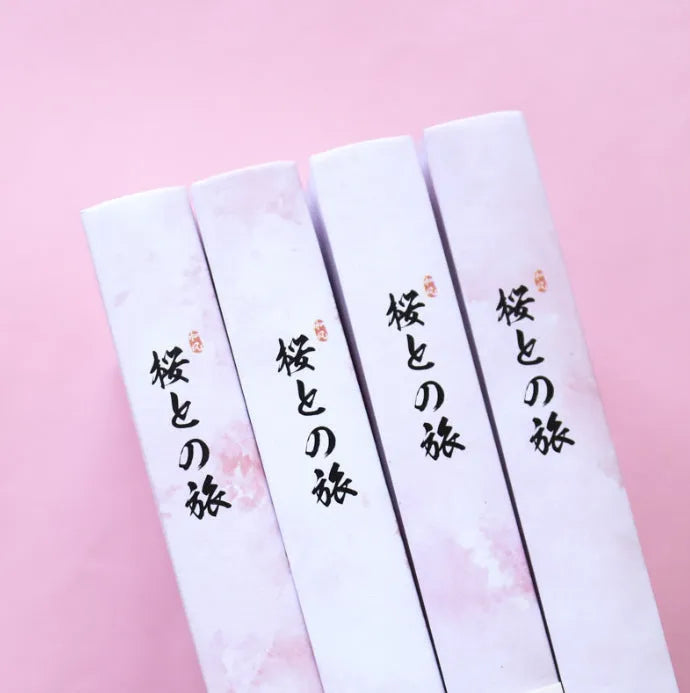 Muco hardcover notebook with Sakura flower orbit AR design in A5 size showing pink green red yellow colour options