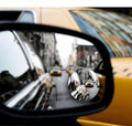 Car borderless small round convex mirror with 360 degree rotation for reversing blind spot safety