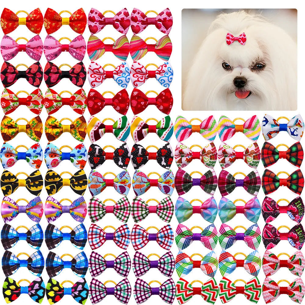 Cloth plaid pet head bow accessory for dogs and cats with British style pattern