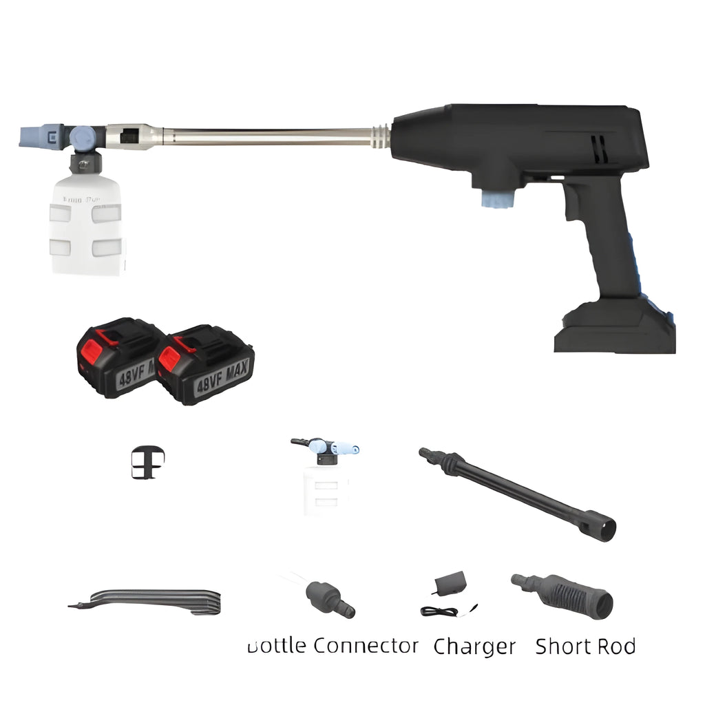 Lithium battery wireless car washing machine with 150bar pressure and 30cm outlet pipe