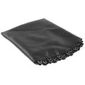 Large round white trampoline elastic fabric replacement mat with multiple attachment buttons around the edge.