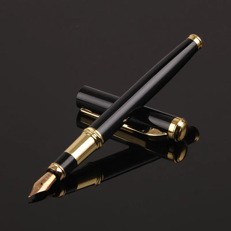 Metal writing pen with 0.5mm fine tip in red and black colour options for office use