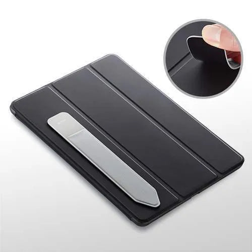 Silicone Apple Pencil holder with bandage back cover in black, white, rose gold, or silver.