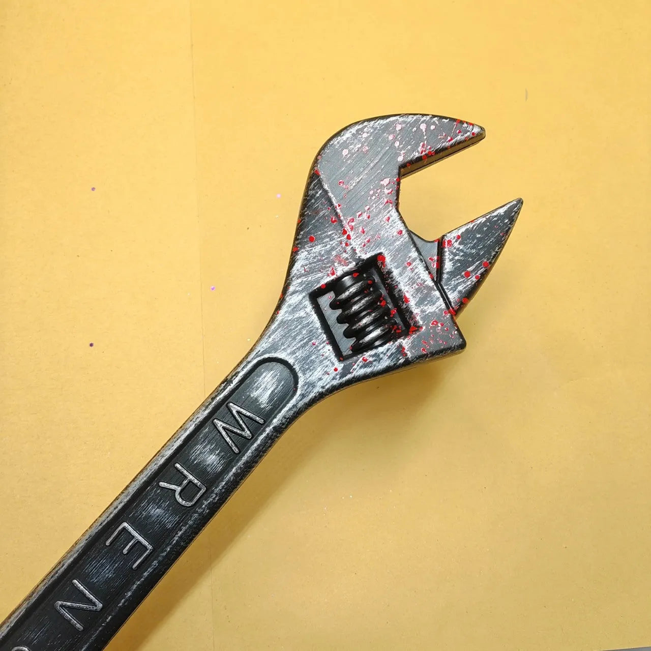 Plastic simulation wrench prop classical style 45x12x3cm injection moulded display item