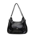 Summer fashion all-match shoulder bag in PU with horizontal square shape and double shoulder straps