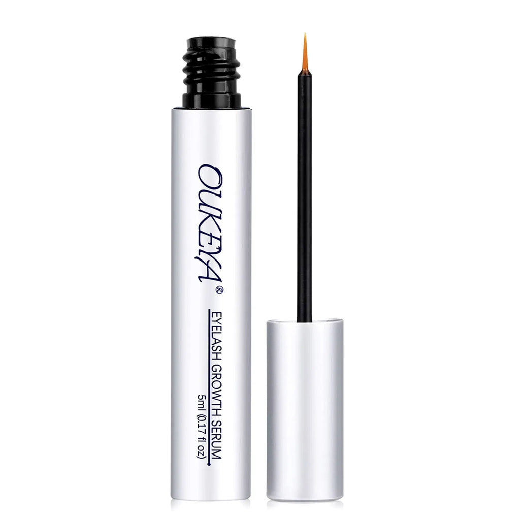 Silver 5ML bottle of eyelash growth essence nutrient solution for lash care and gentle repair