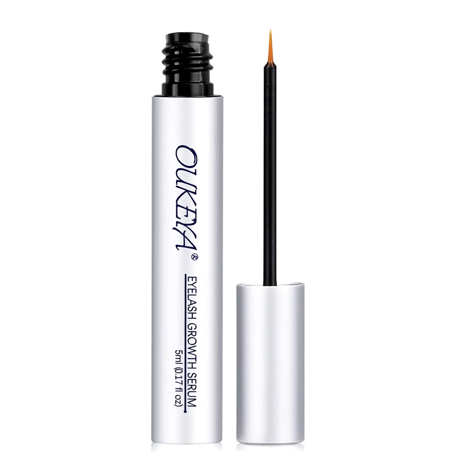 Silver 5ML bottle of eyelash growth essence nutrient solution for lash care and gentle repair