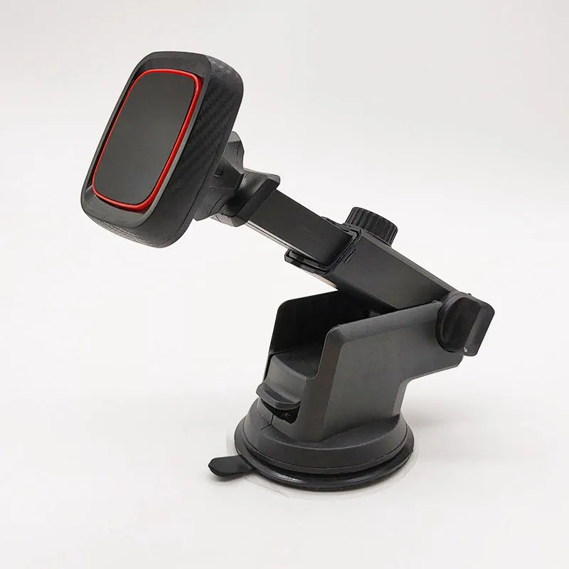 Black car air vent phone mount with long brush holder arm for smartphone navigation