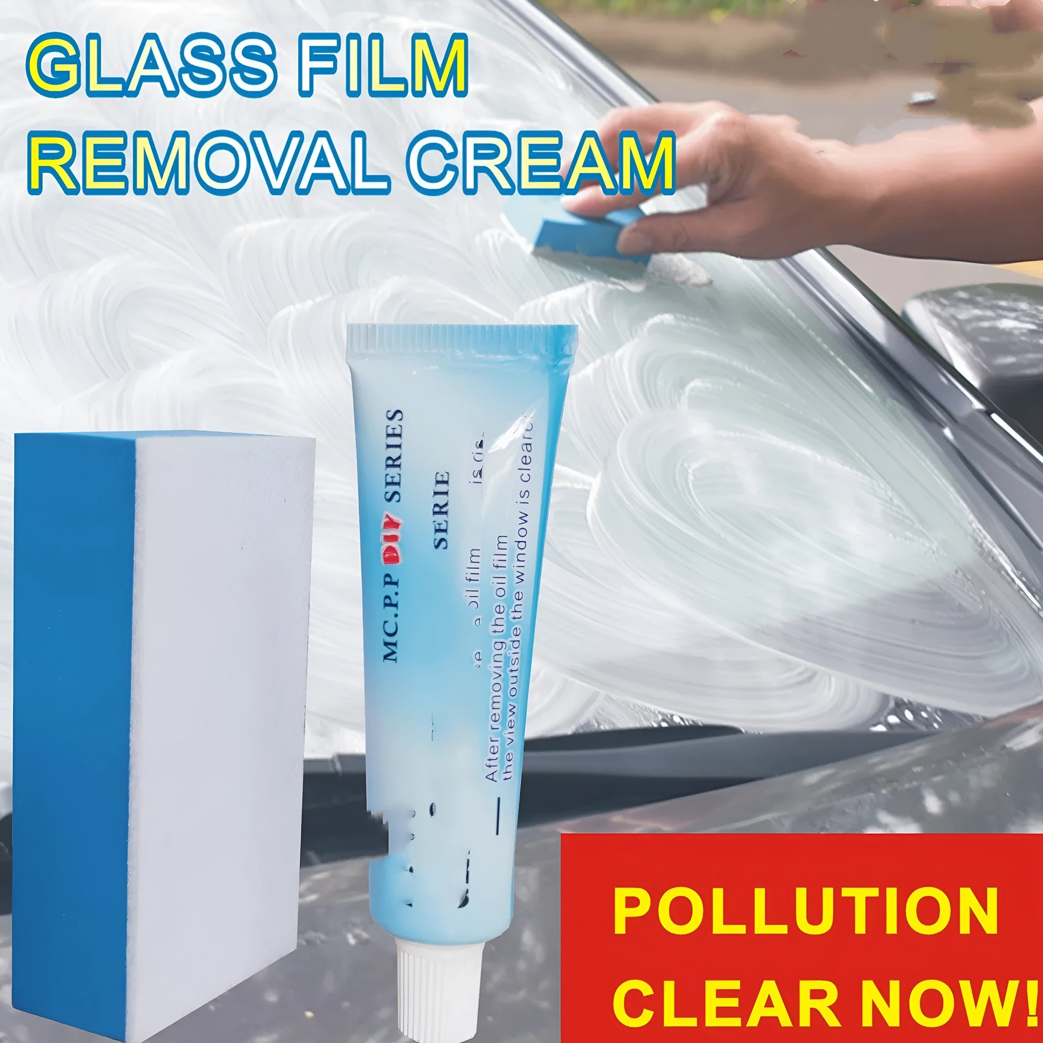 15ml automotive glass water anti-fog cleaning product in white English version packaging