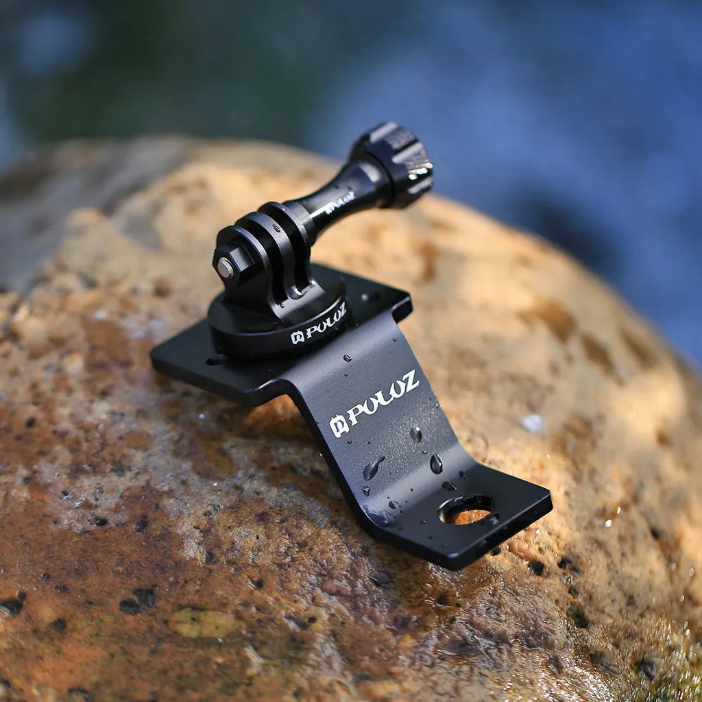 Aluminium alloy motorcycle bracket for GoPro and action cameras with 11mm threaded rearview mirror hole