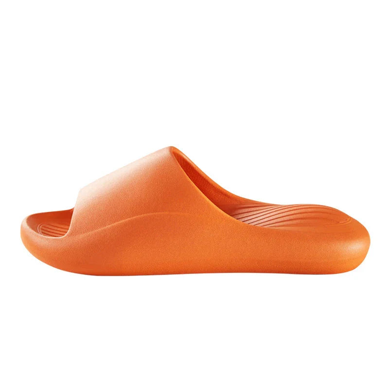 Stylish slip-on slippers in various colors, featuring anti-slip design and premium EVA material for ultimate comfort