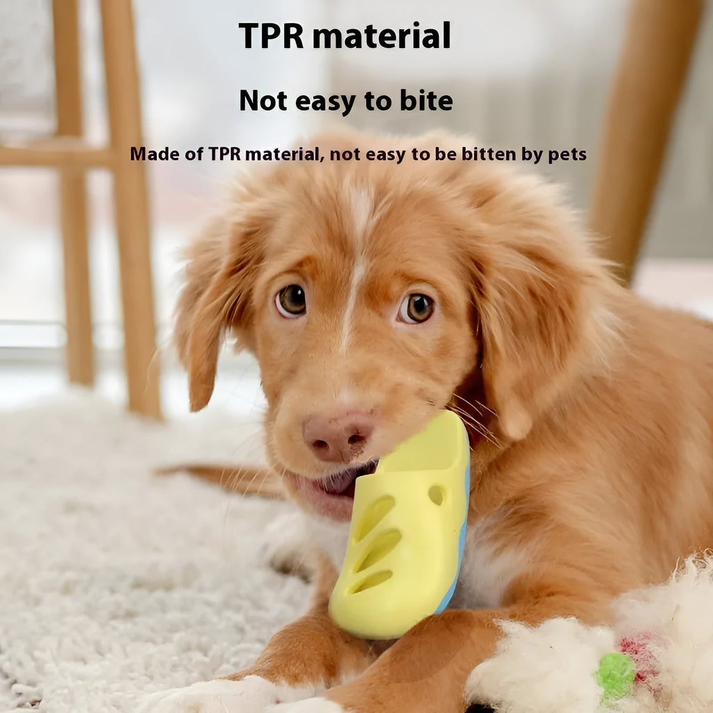TPR rubber dog bath massage brush in blue and yellow with different bristle patterns