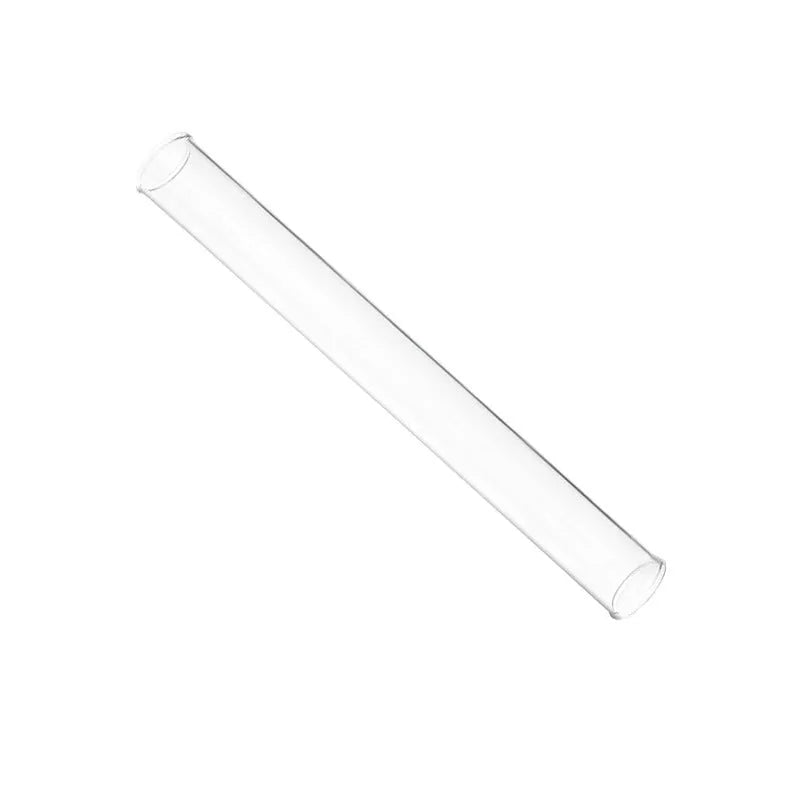 Glass automotive battery electrolyte hydrometer with red and black bulbs, 330mm long.