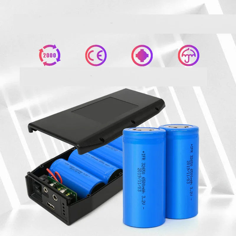 LF4100 portable lithium iron phosphate battery pack with charger and cables, dimensions 168x89.2x43mm