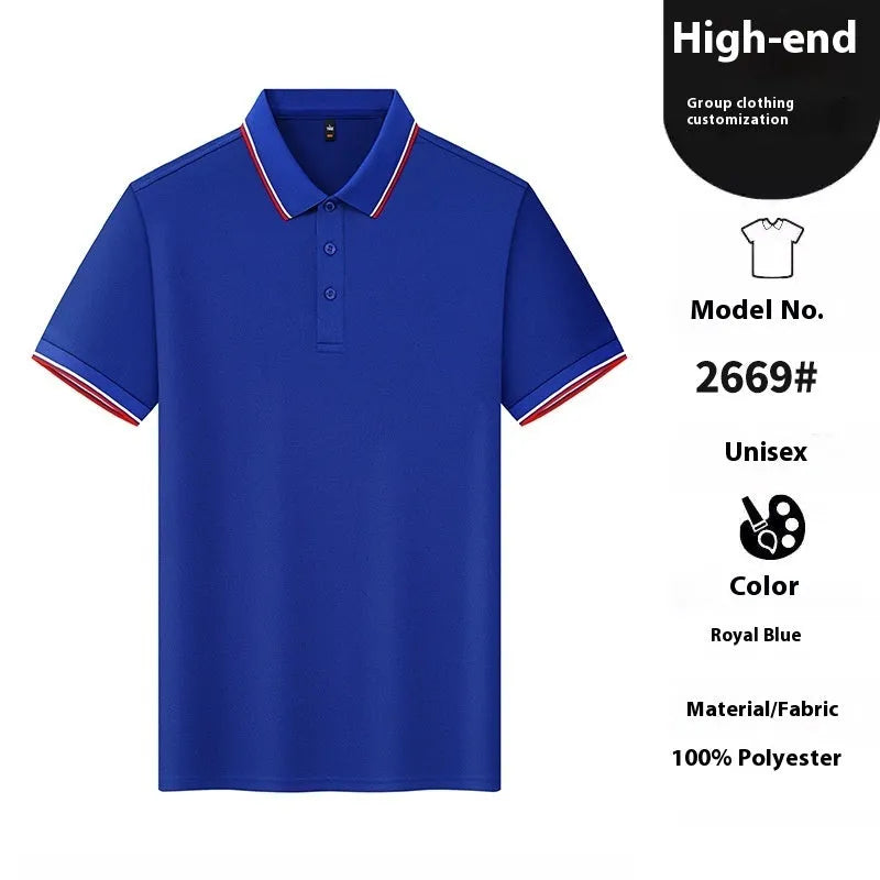 Ice Ion lapel collar short sleeve polo shirt in thin nylon fabric, shown in multiple colour options on a casual model.