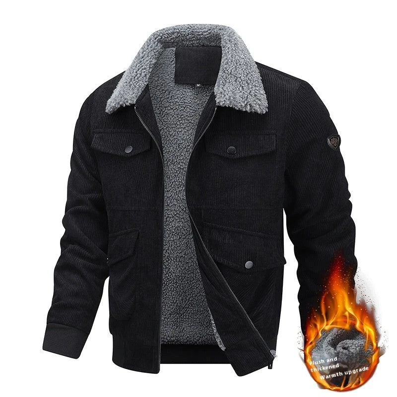 Men's warm and stylish fleece jacket with pockets, available in a variety of classic colors