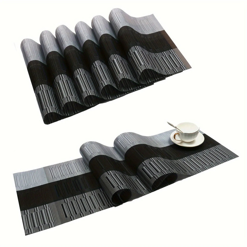 PVC placemat in modern simplicity style with non-slip surface for dining table protection