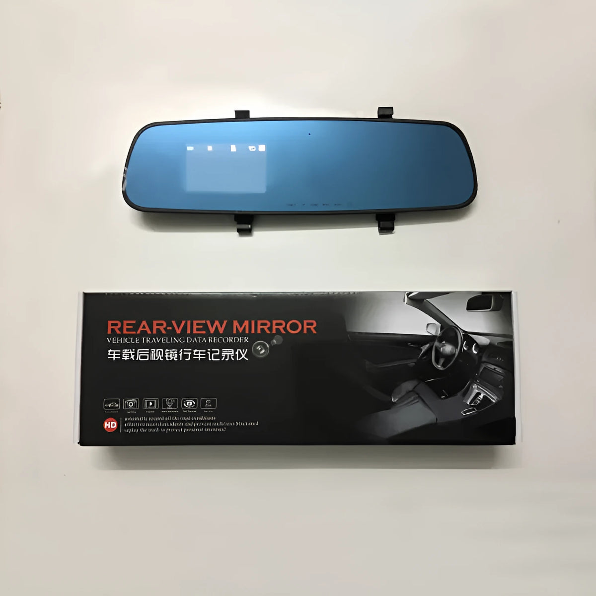 1080P HD rearview mirror driving recorder with 2.4-inch display and 100-degree lens