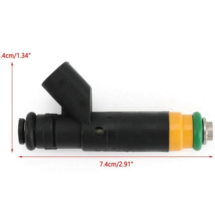 Black Ford F150 fuel injector with OEM numbers YR3E-A4A CM4881 CM4955