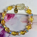 Natural citrine bracelet with nine-tail fox design for women