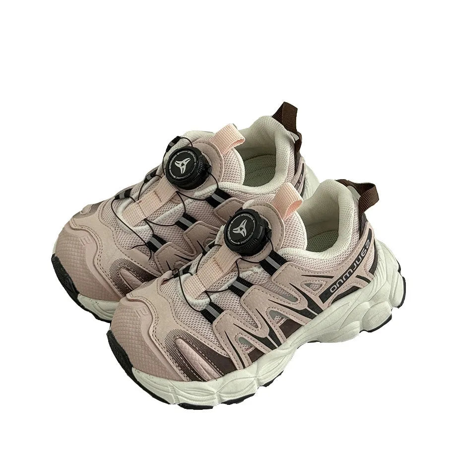PU leather mesh casual shoes in black, beige or pink colours
