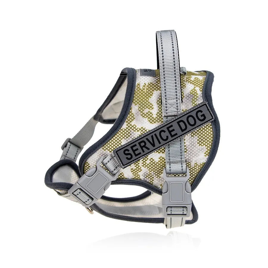 Colourful reflective pet harness with anti-strangulation neck protection in polyester material