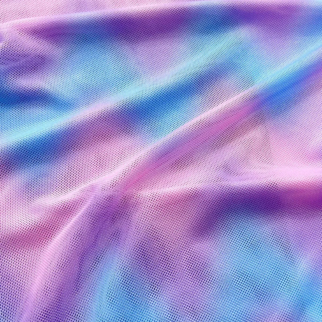 Women's split tie-dye swimsuit bikini set with polyester lining for swimming