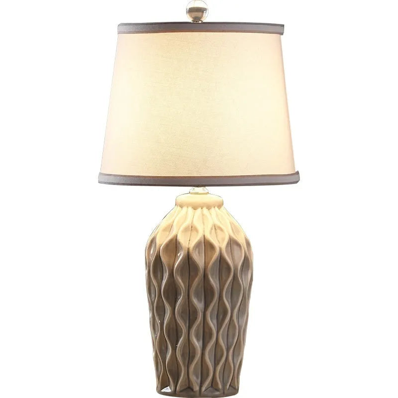 European style creative table lamp in warm ambience bedroom setting with multiple colour options