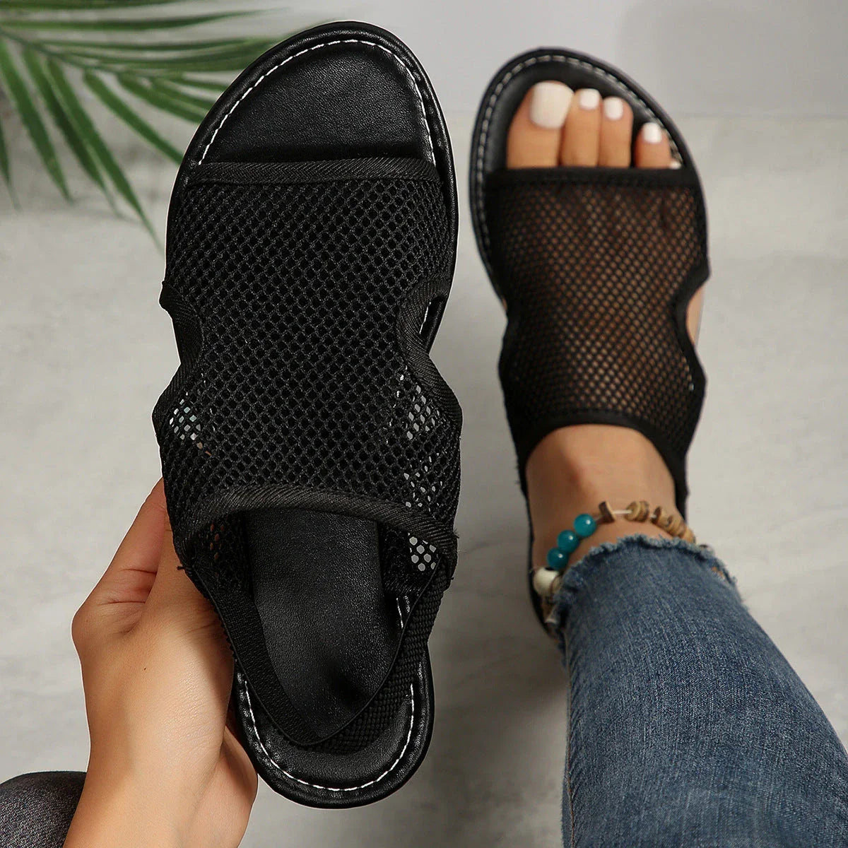 Stylish and breathable mesh sandals in various vibrant colors for men and women