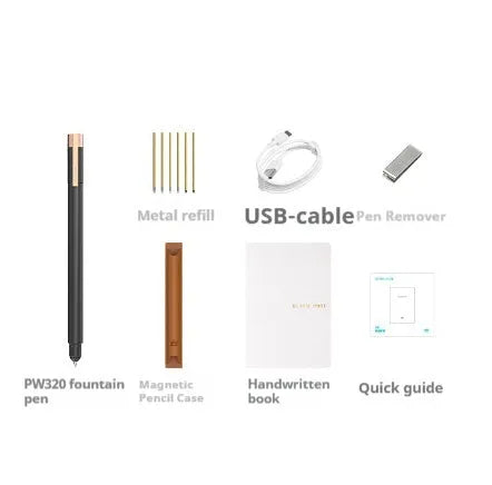 Huion Note X10 smart digital book notepad in elk brown with PW320 pen and magnetic pencil case