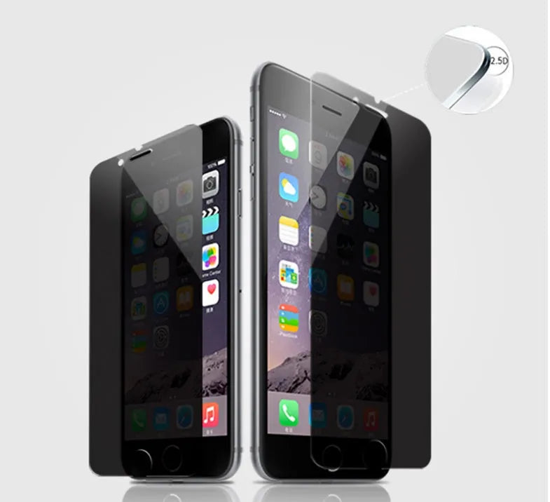 Anti peeping toughened glass screen protector for iPhone 6, 6s, 8, 7, X, Xs Max, and XR models