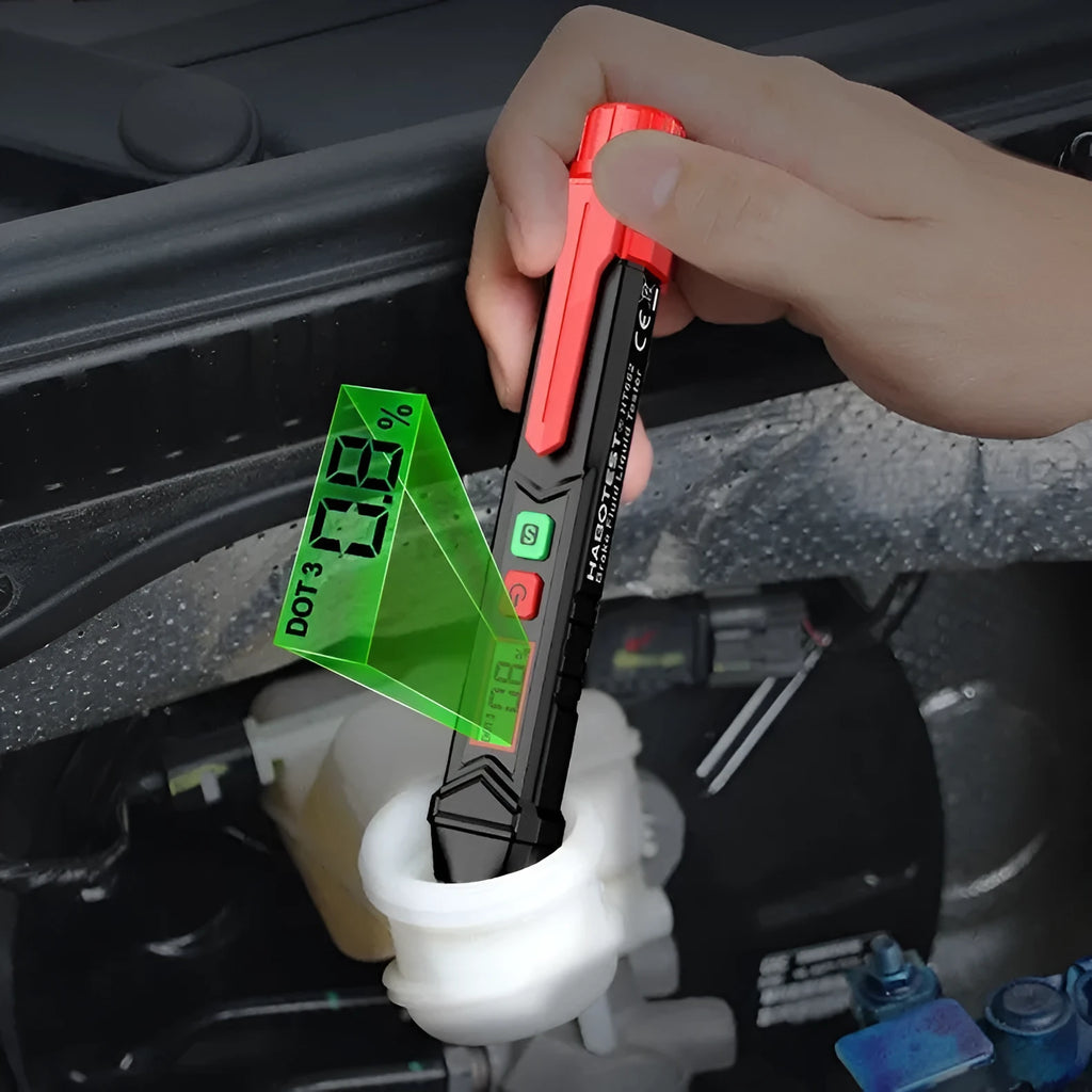 Digital brake fluid tester with display screen for automotive brake oil testing
