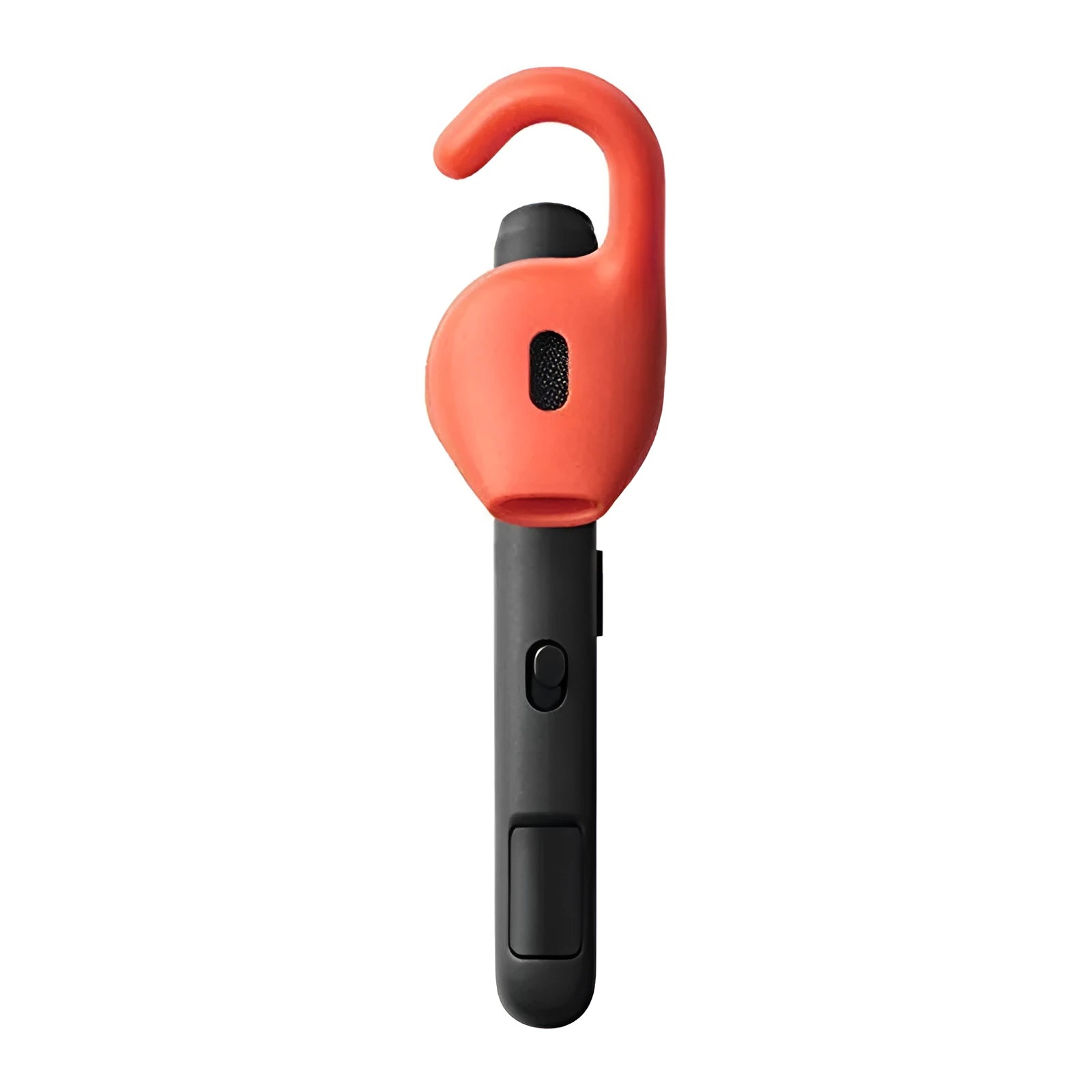 Black or silvery behind-the-ear Bluetooth earphone with automatic connection and dual phone support