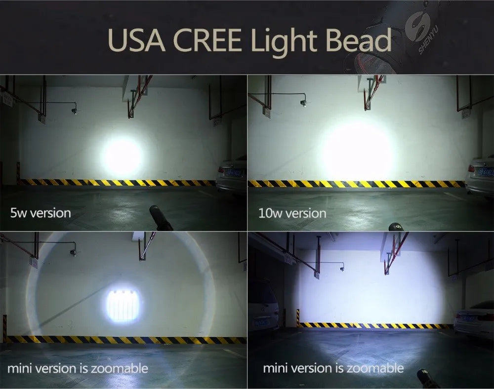 LED aluminium flashlight with CREE LED, 2000 lumens, adjustable focus, in lengths 12.5cm to 49cm